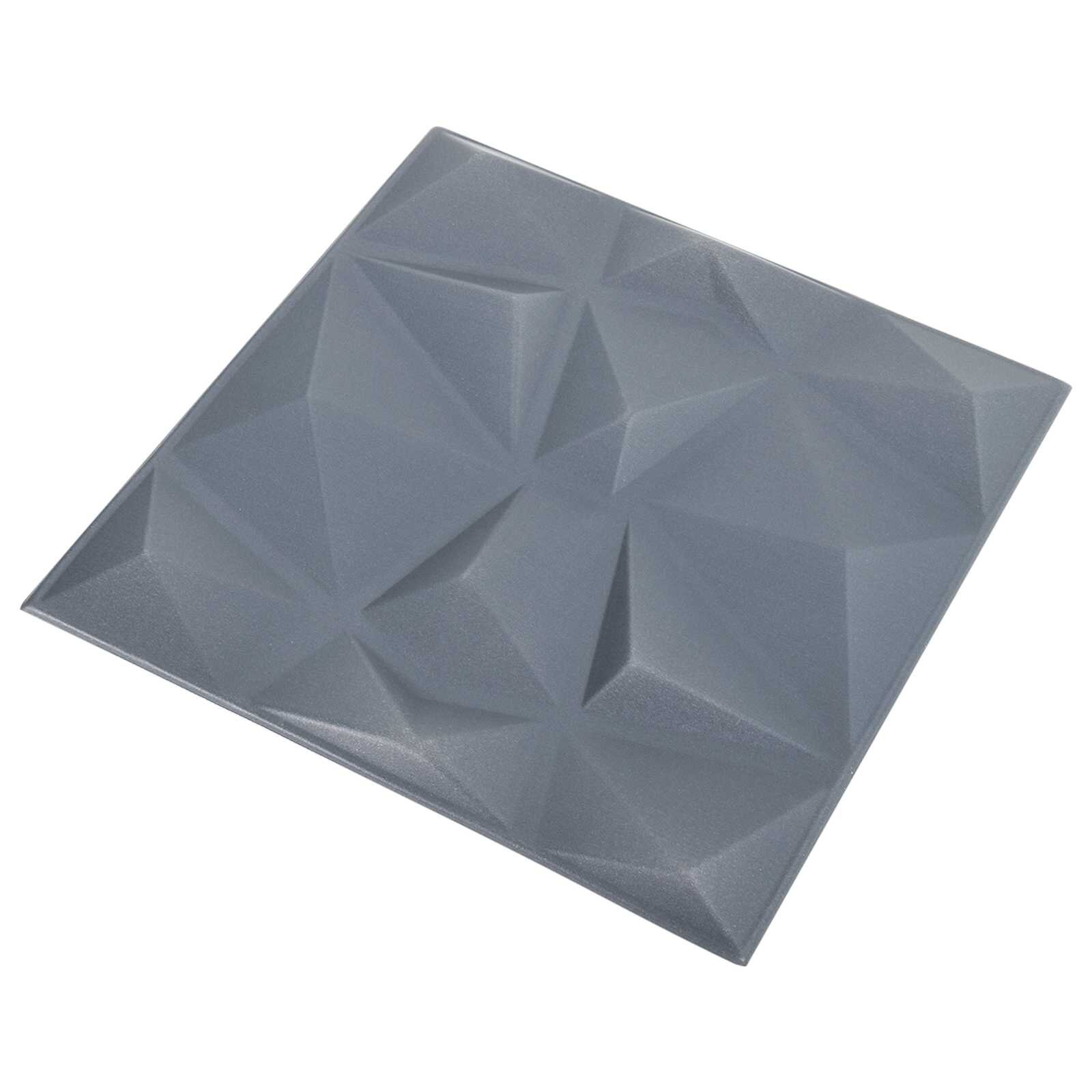 vidaXL Fali panelek 48 db 50 x 50 cm Gyémánt Szürke XPS Hab