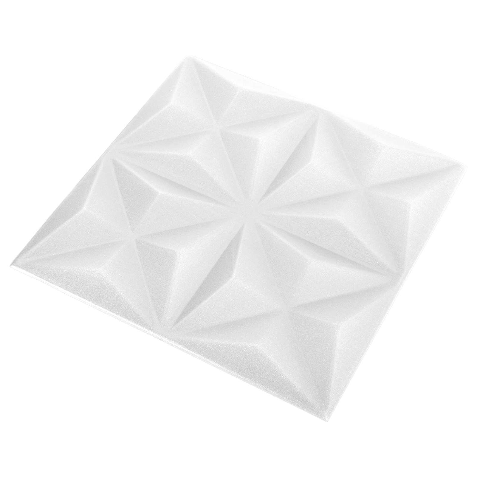 vidaXL Fali panelek 48 db 50 x 50 cm Origami Fehér XPS Hab