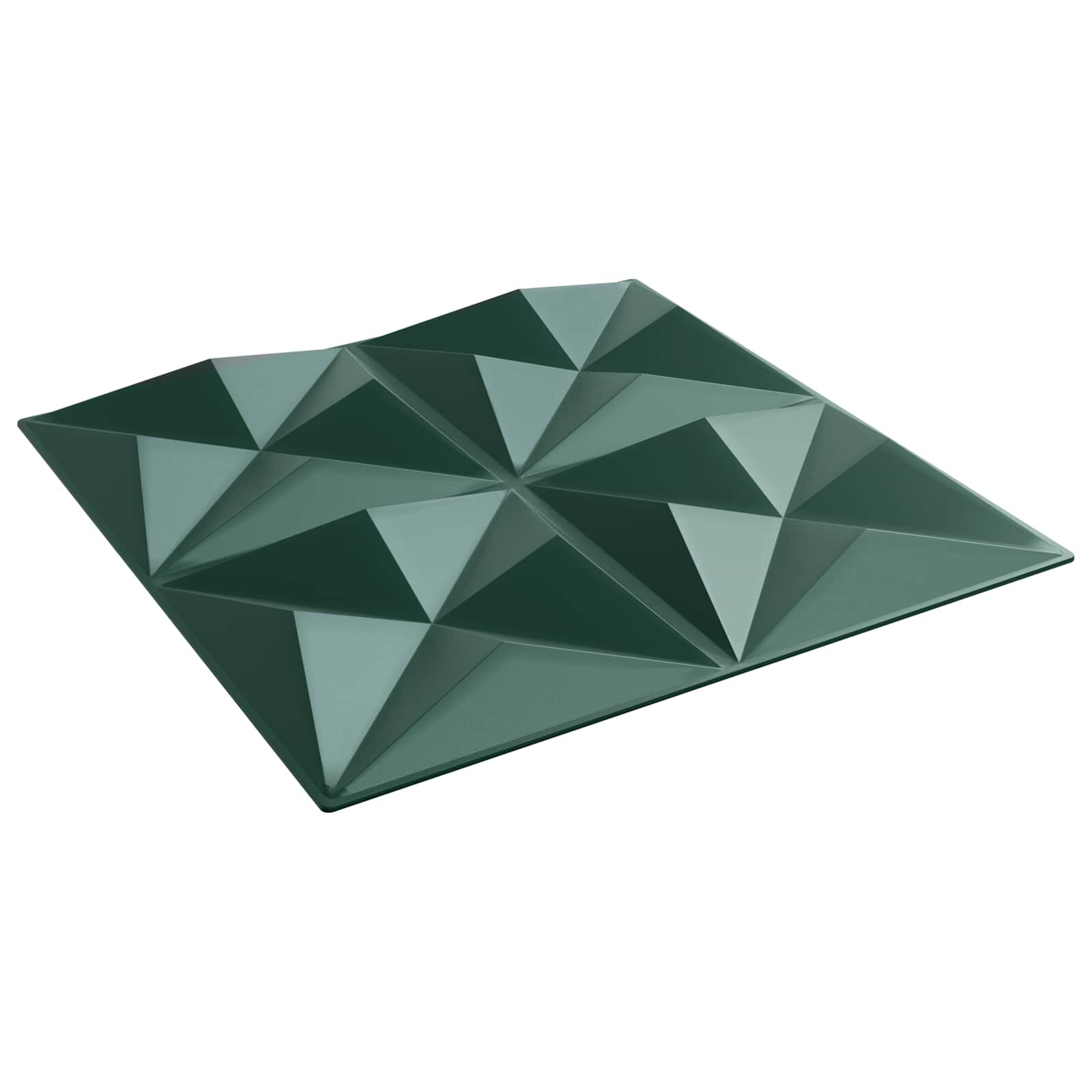 vidaXL Fali panelek 48 db 50 x 50 cm Origami Zöld XPS Hab