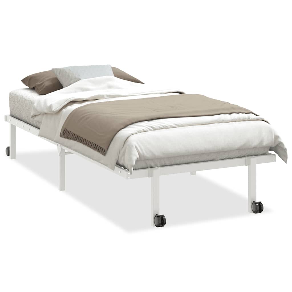 vidaXL fehér acél ágykeret matrac nélkül összecsukható 90x190 cm