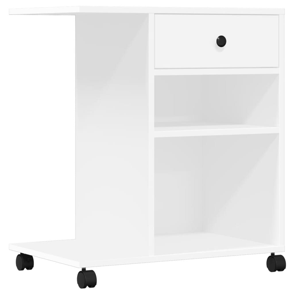 vidaXL fehér nyomtatóállvány kerekekkel 60x40x685 cm