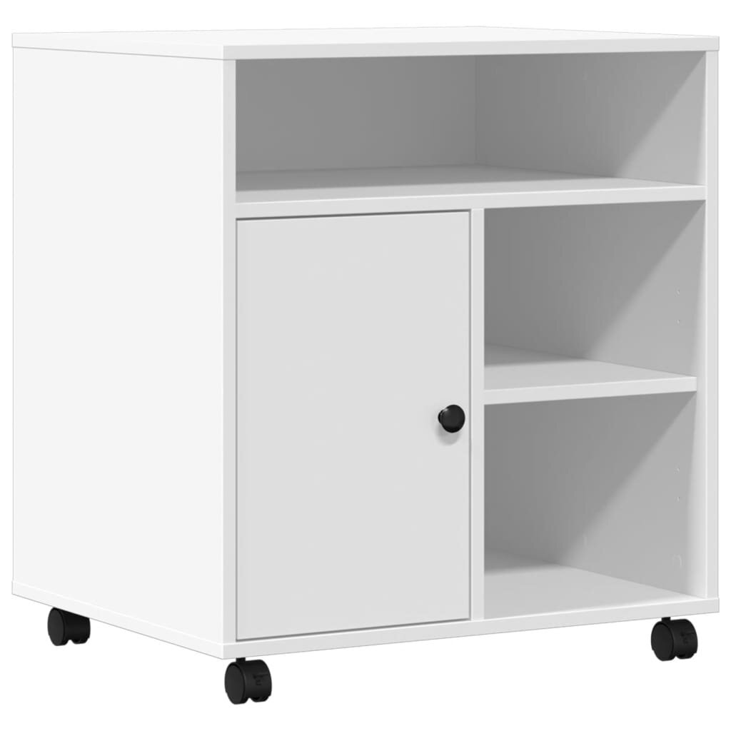 vidaXL fehér nyomtatóállvány kerekekkel 60x50x67 cm