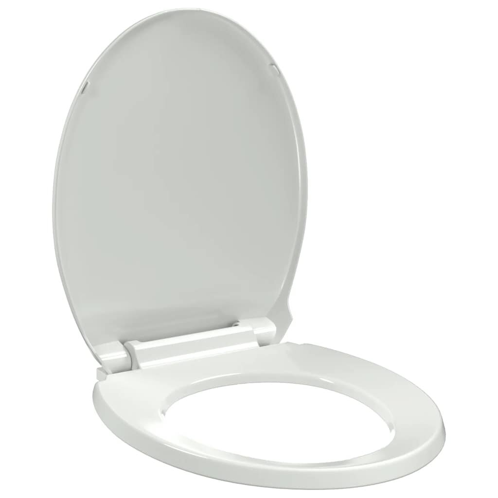 vidaXL fehér ovális WC-ülőke lassan csukódó fedéllel