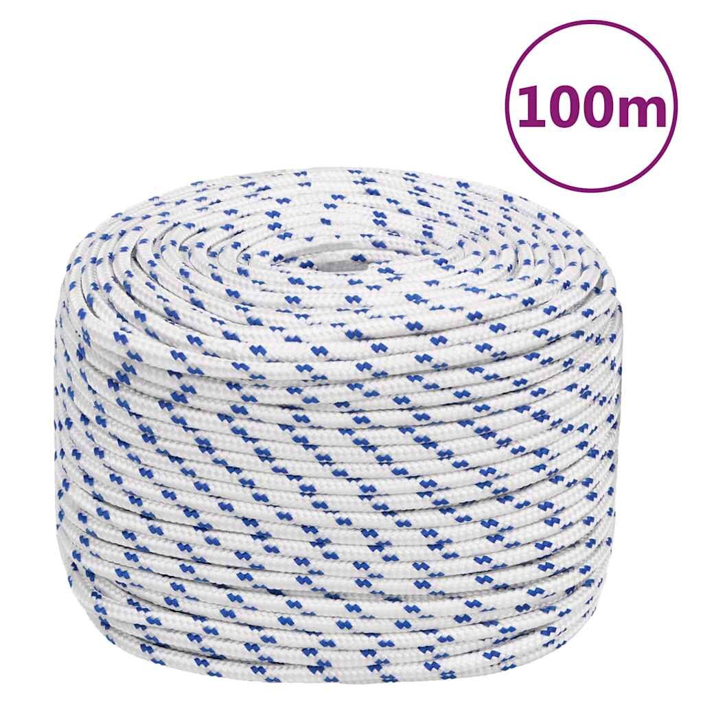 vidaXL fehér polipropilén hajókötél 10 mm 100 m