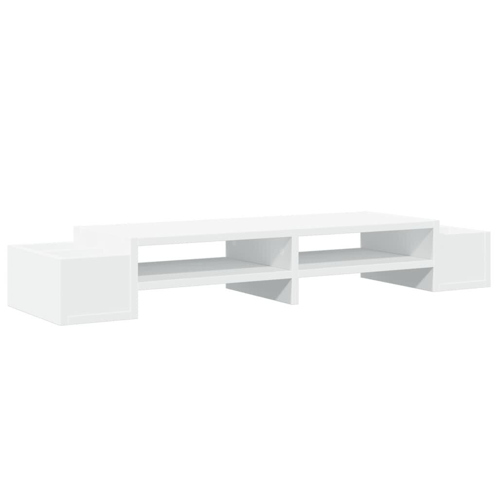vidaXL fehér szerelt fa monitorállvány tárolóval 100 x 27 x 15 cm