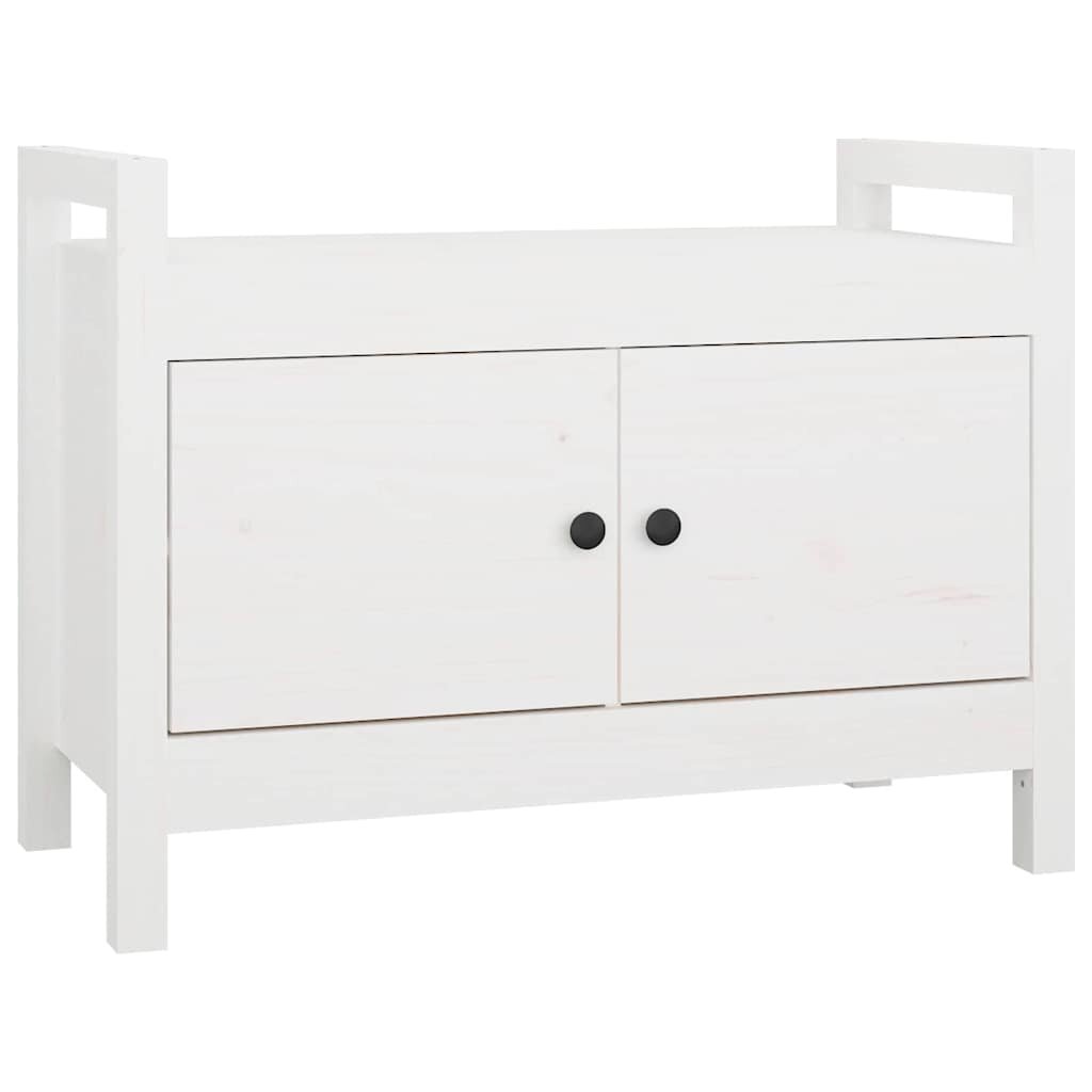 vidaXL fehér tömör fenyőfa előszoba pad 80 x 40 x 60 cm