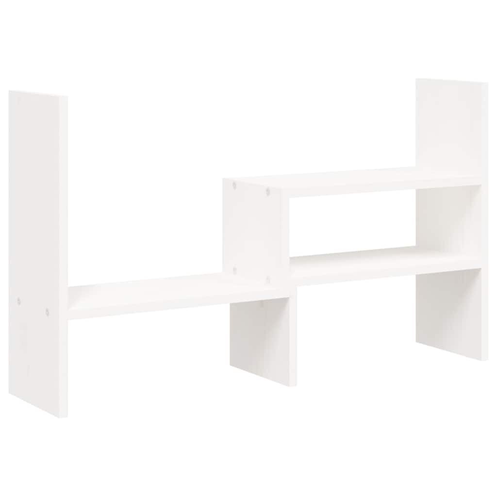 vidaXL fehér tömör fenyőfa monitorállvány (39-72) x 17 x 43 cm