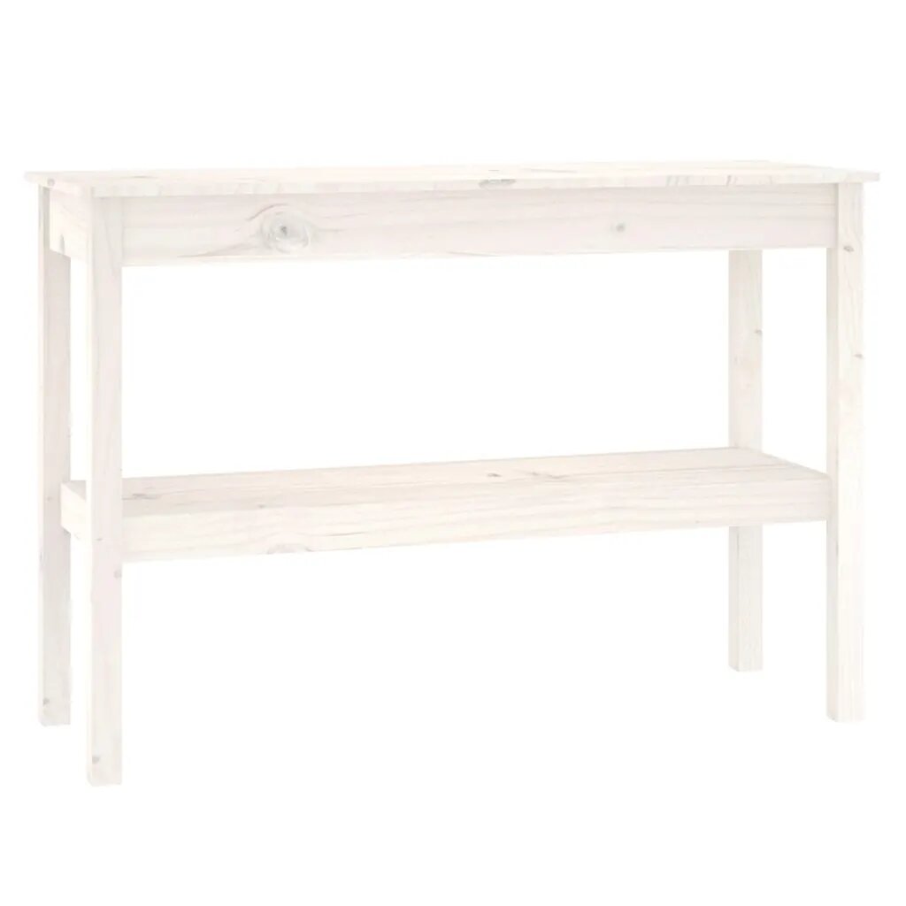 vidaXL fehér tömör fenyőfa tálalóasztal 110 x 40 x 75 cm