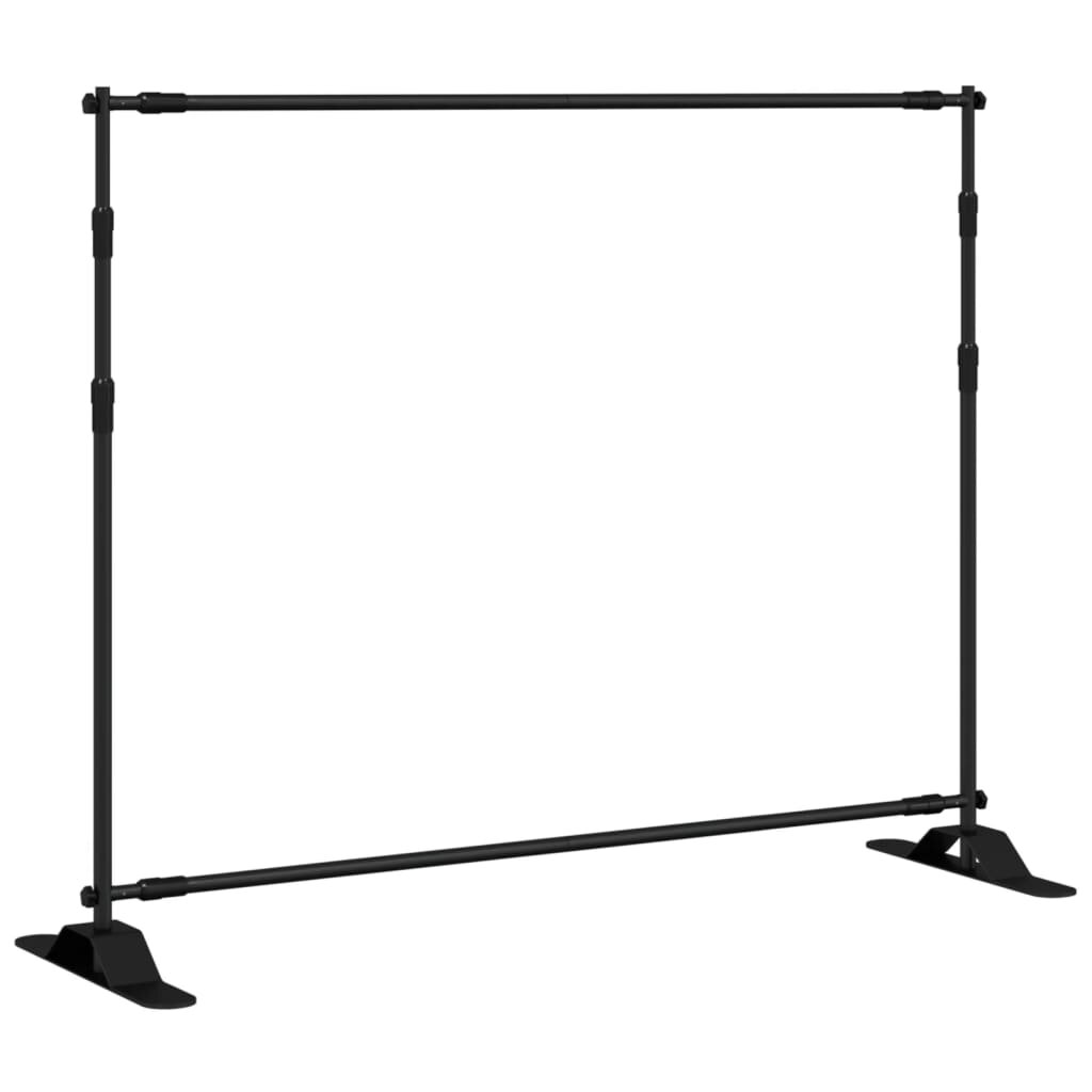 vidaXL fekete acél háttérállvány 254x243 cm
