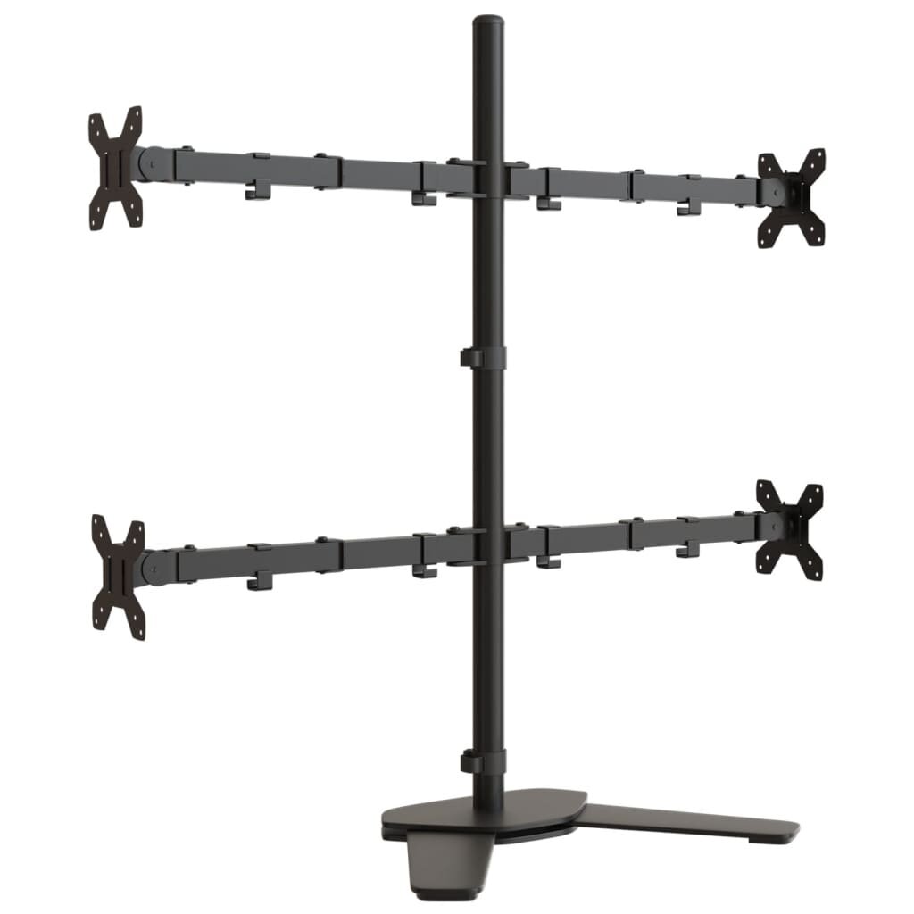 vidaXL fekete acél monitorállvány VESA 75/100 mm
