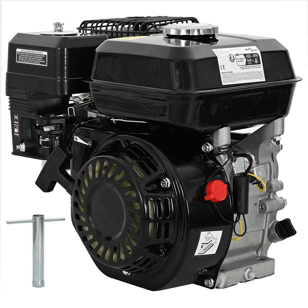 vidaXL Fekete benzinmotor 65 LE 48 kW