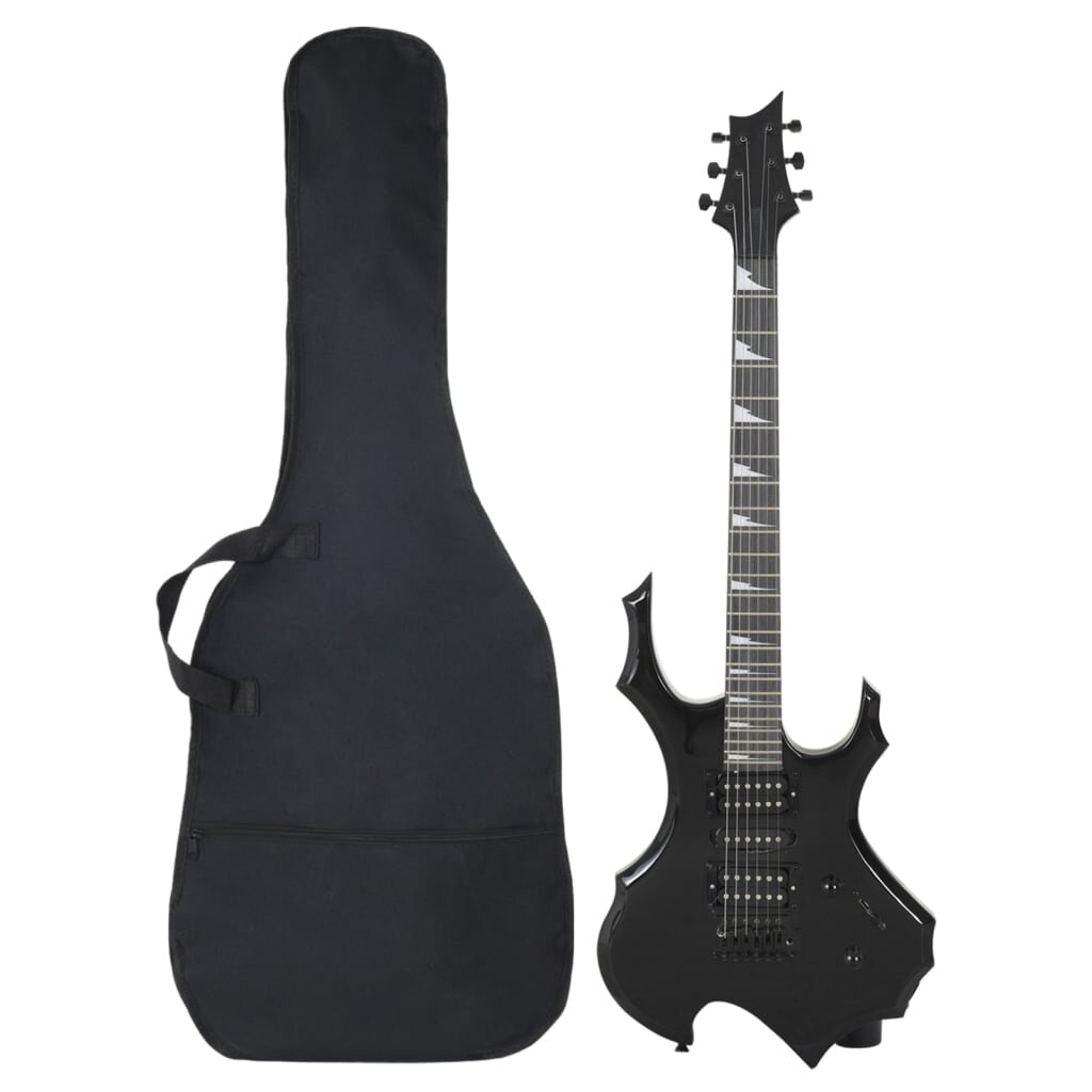 vidaXL fekete elektromos gitĂˇr kezdĹ‘knek tokkal 4/4 39"