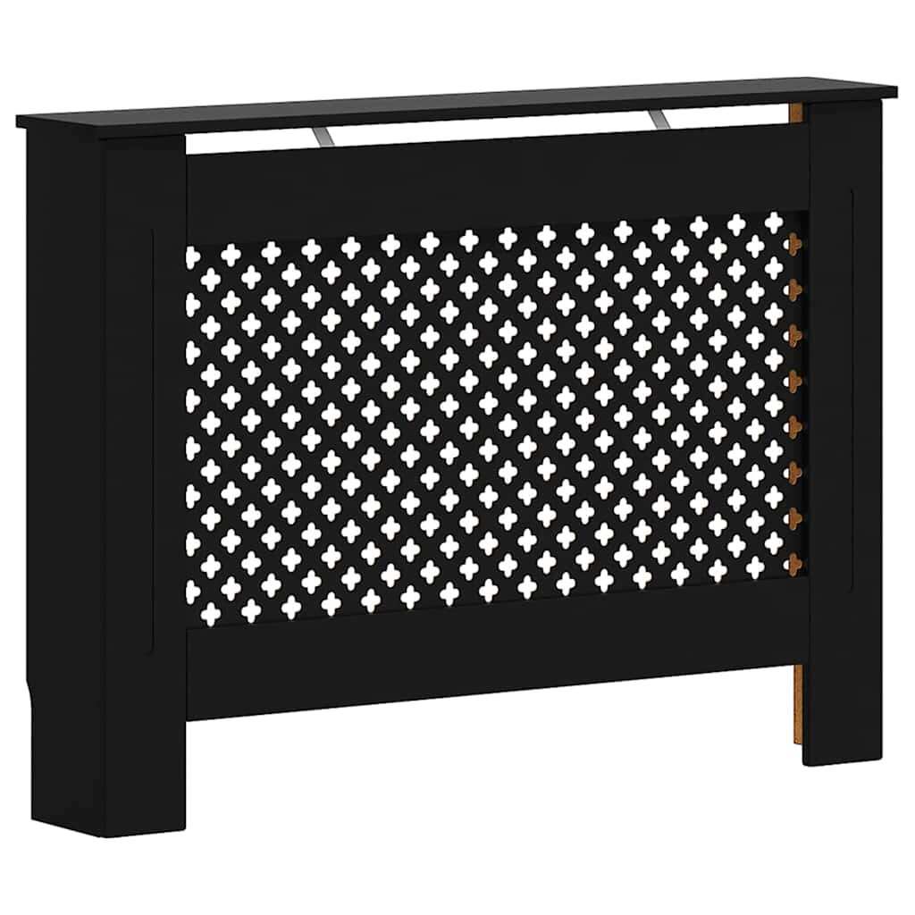 vidaXL fekete MDF radiátorburkolat 112 x 19 x 815 cm