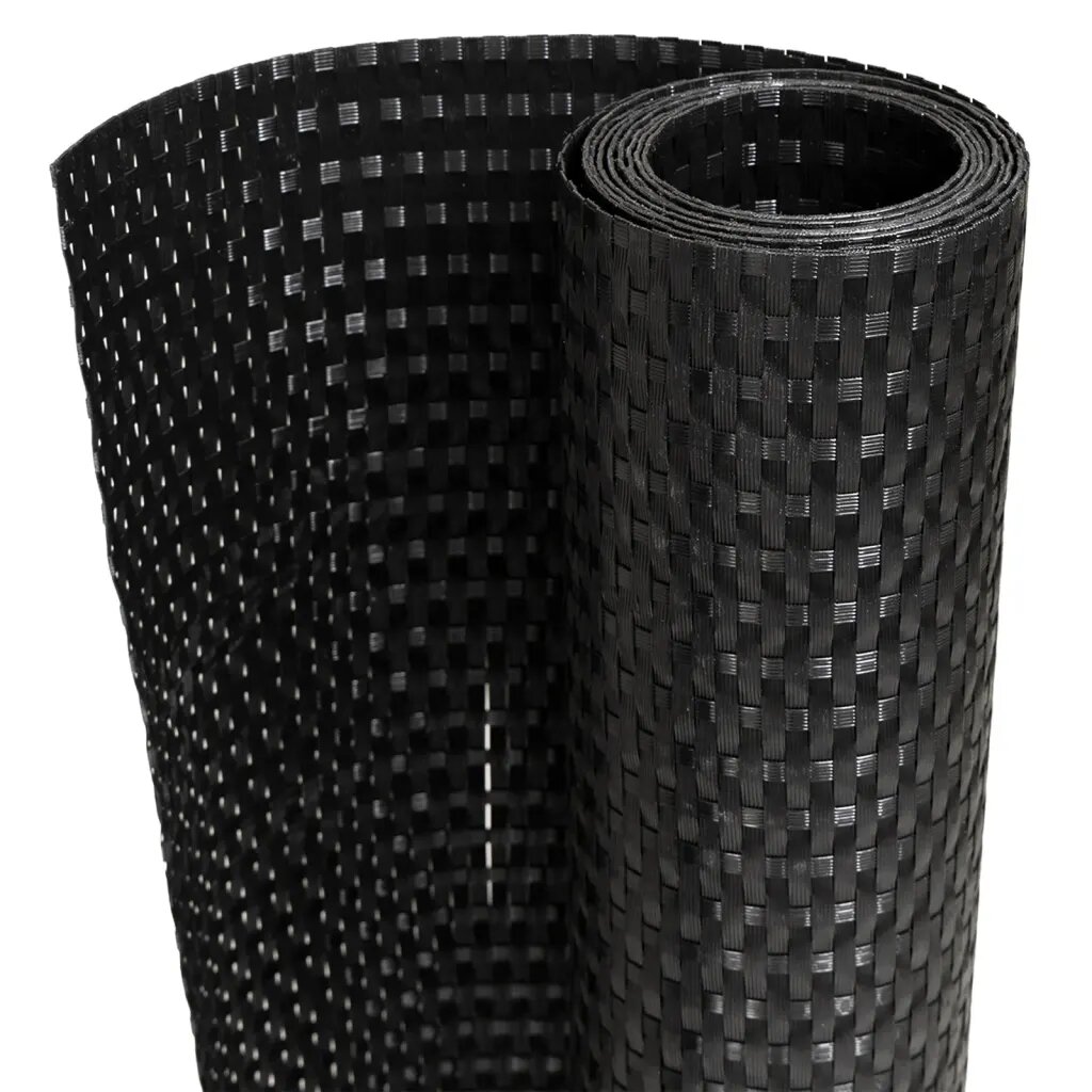 vidaXL fekete polyrattan erkélyparaván 1000 x 80 cm