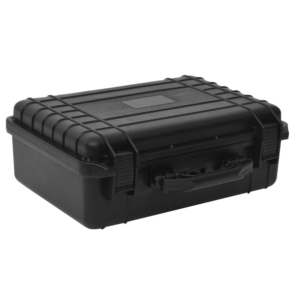vidaXL fekete PP hordozható repülős tok 47 x 36 x 18 cm