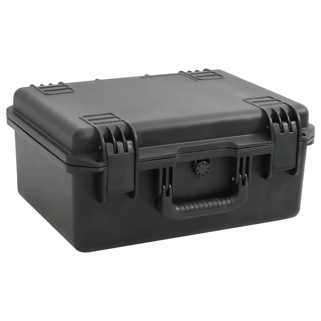 vidaXL fekete PP hordozható repülős tok 49 x 38 x 23 cm