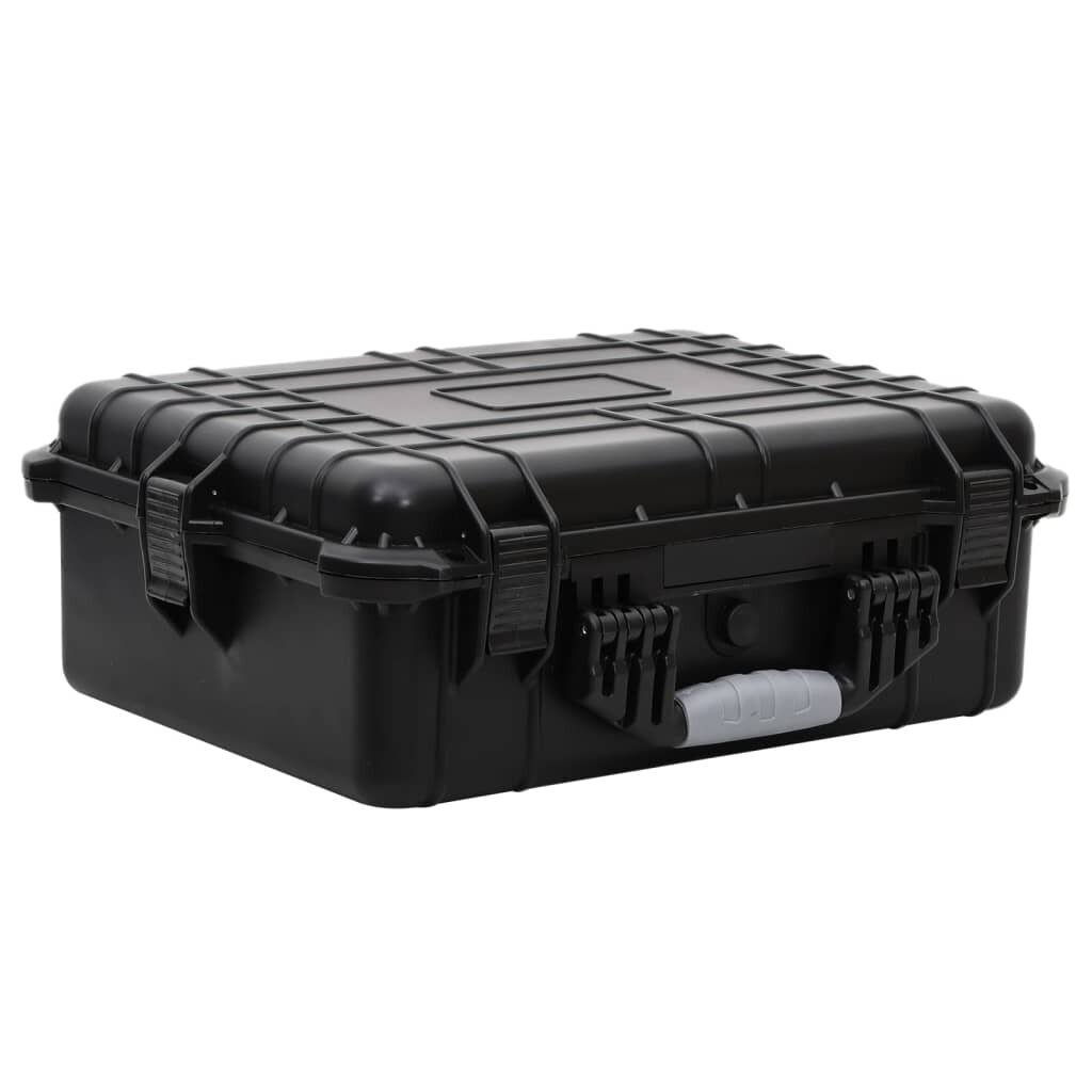 vidaXL fekete PP hordozható repülős tok 52x40x19 cm