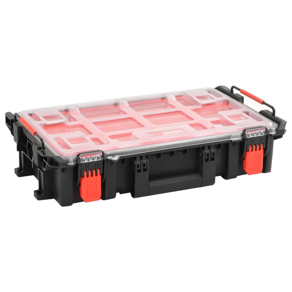 vidaXL fekete PP hordozható repülős tok 555 x 345 x 135 cm