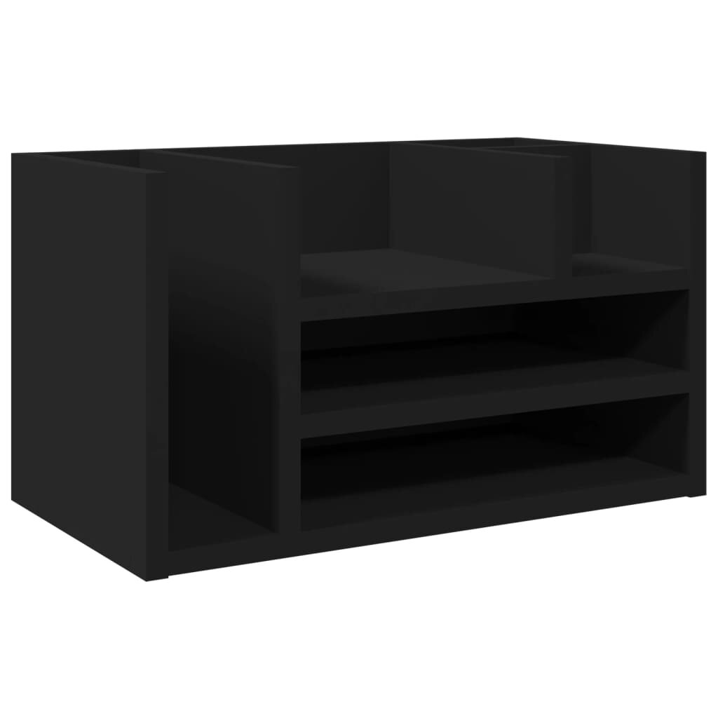 vidaXL fekete szerelt fa asztali szervezĹ‘ 445 x 24 x 25 cm