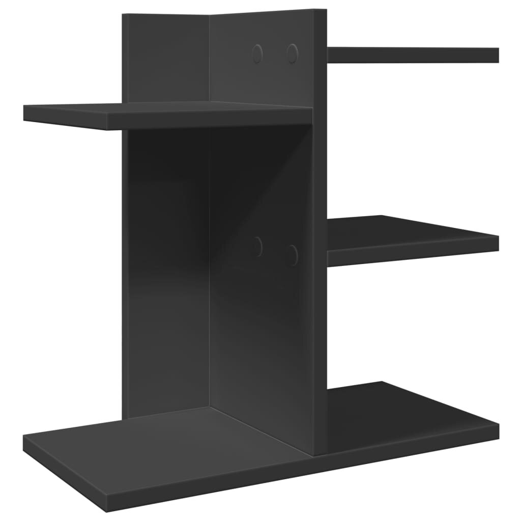 vidaXL fekete szerelt fa asztali szervező 42 x 215 x 42 cm