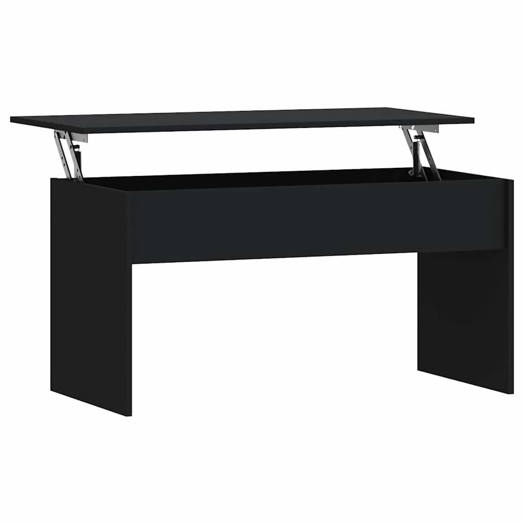 vidaXL fekete szerelt fa dohányzóasztal 102 x 505 x 525 cm