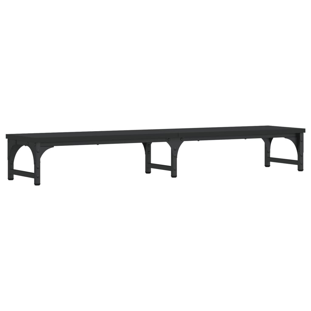 vidaXL fekete szerelt fa monitorĂˇllvĂˇny 105 x 23 x 155 cm