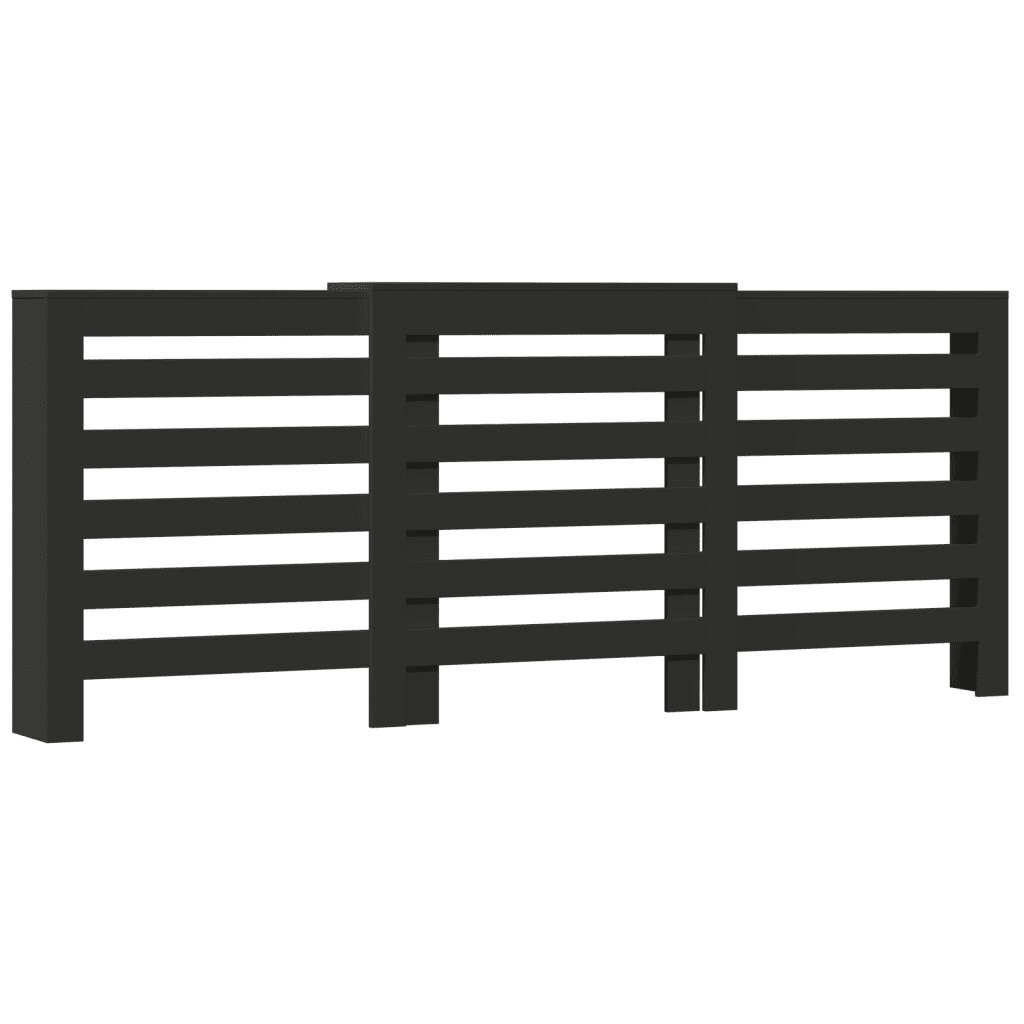 vidaXL fekete szerelt fa radiátorburkolat 205 x 215 x 835 cm