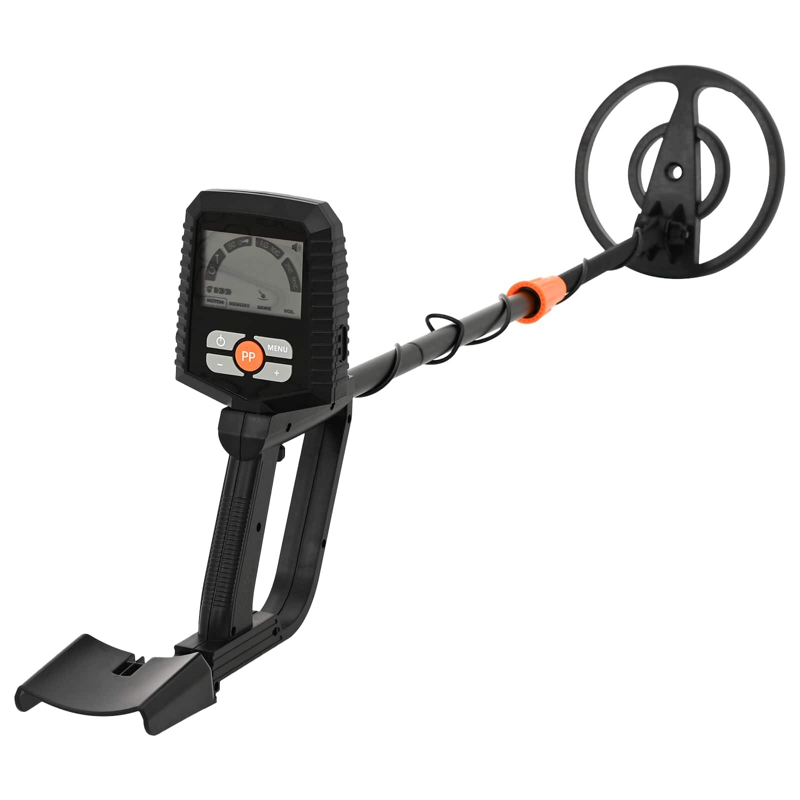 vidaXL Fémkereső LCD kijelzővel 3 modell 19 cm tekercs Fekete