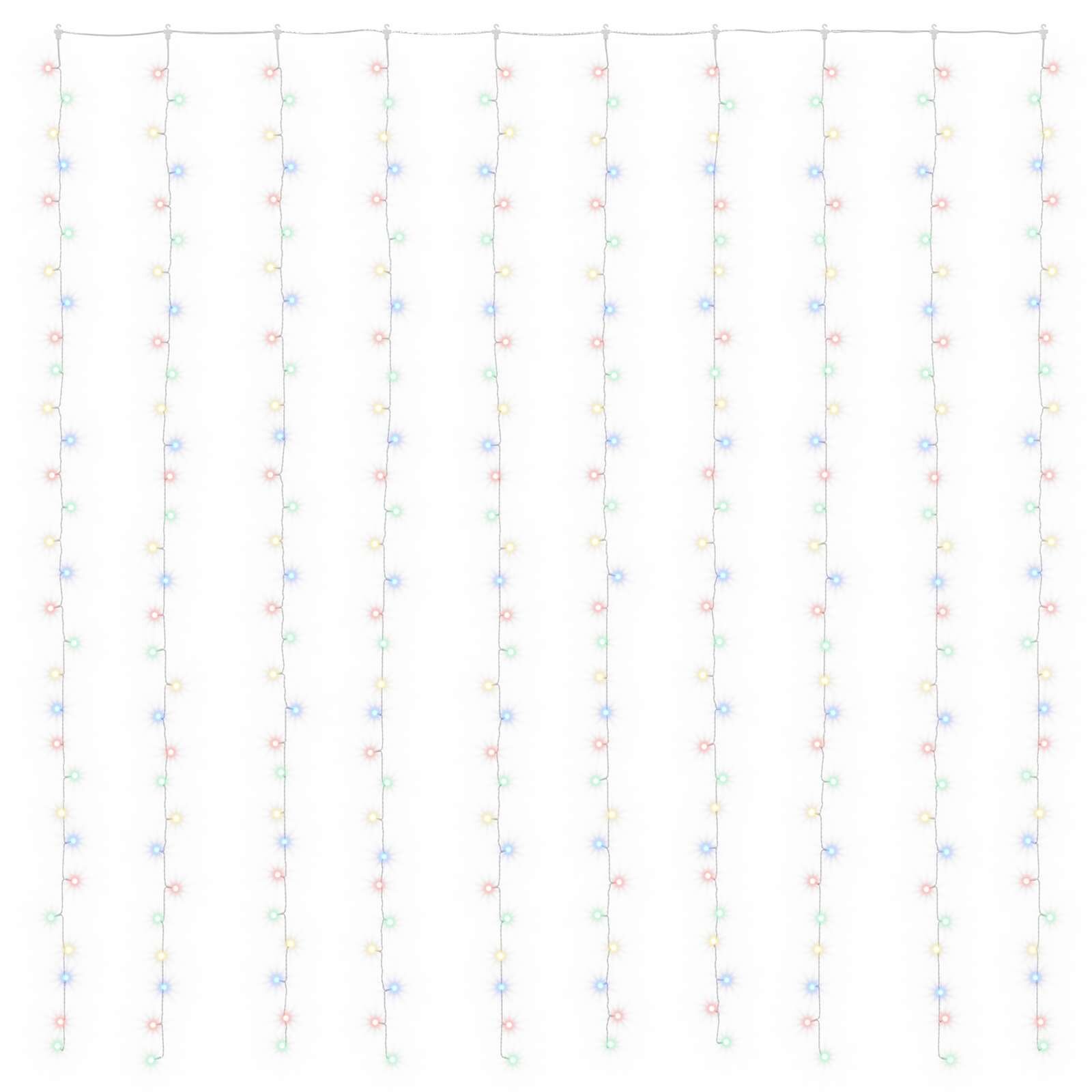 vidaXL Fényfüggöny 300 LED Többszínű 300 x 300 cm