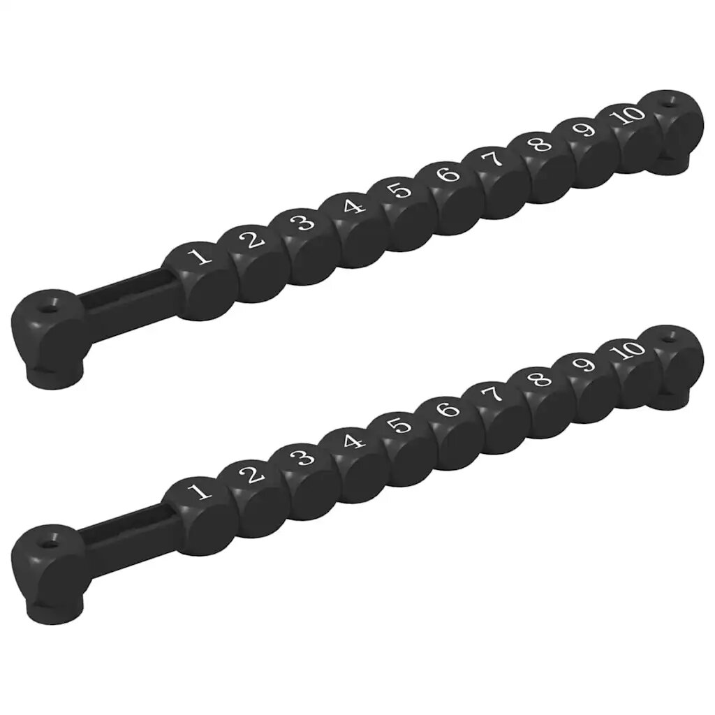 vidaXL Foci Asztal Számlálók 2 db Fekete 30 x 22 x 29 cm HIPS