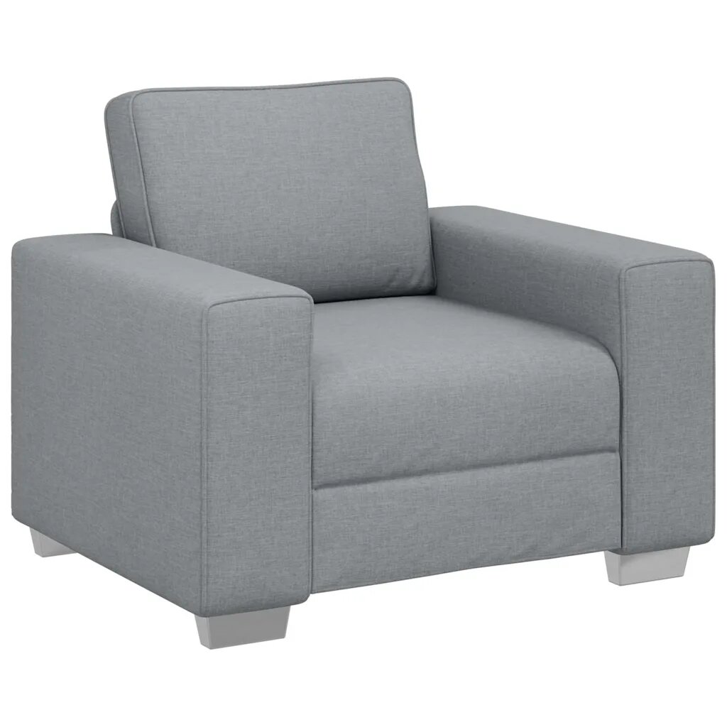vidaXL Fotel Világosszürke 100 cm szövet