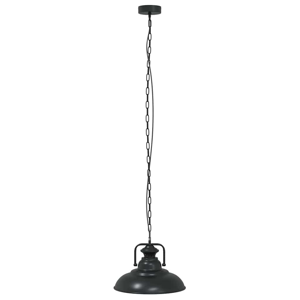 vidaXL függőlámpa E27 Fekete Ø 31 cm vas