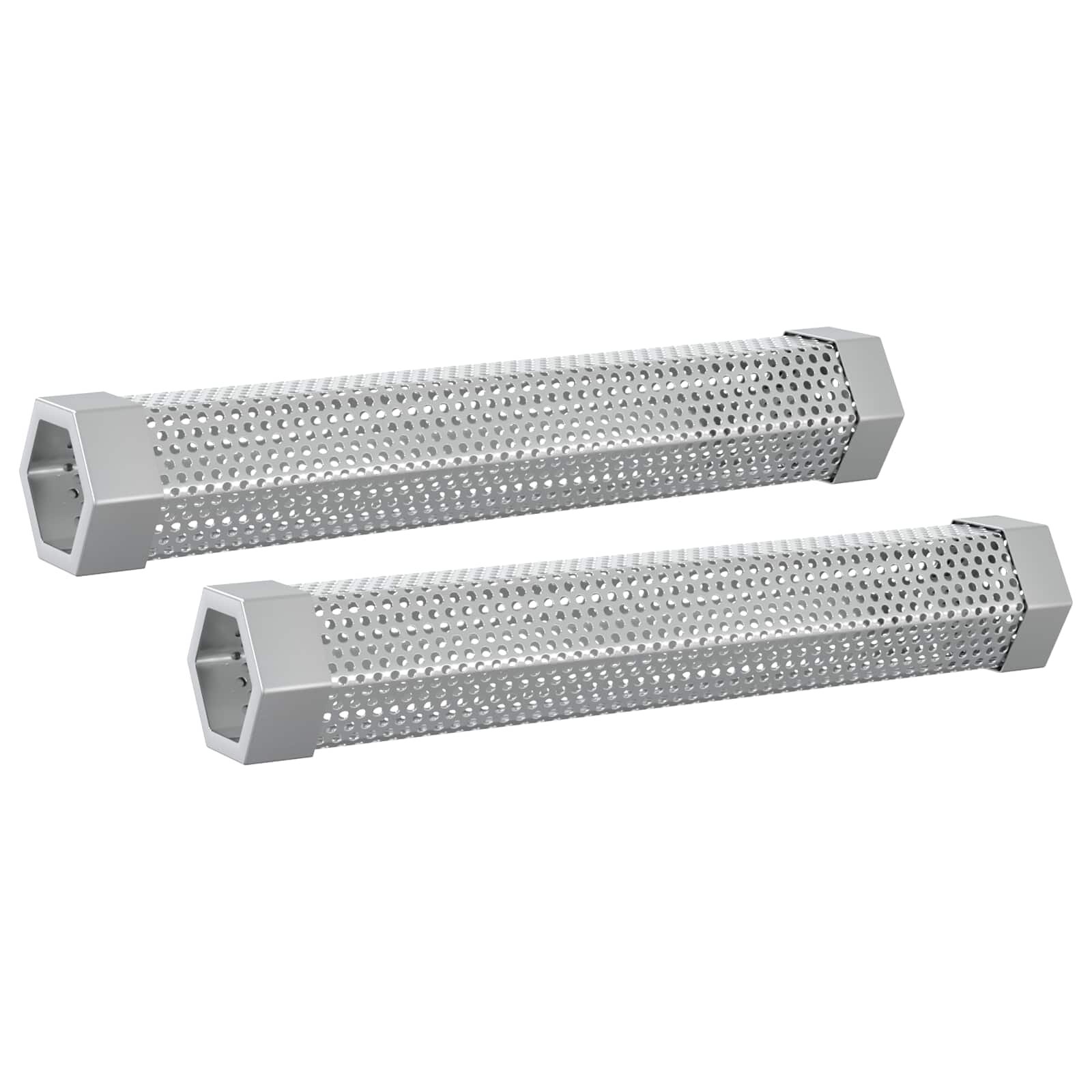 vidaXL Füstölő Cső 2 db 5 x 5 x 30 cm Rozsdamentes acél 304 Ezüst