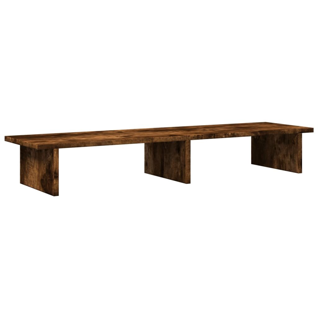 vidaXL füstös tölgy színű szerelt fa monitorállvány 100 x 27 x 15 cm