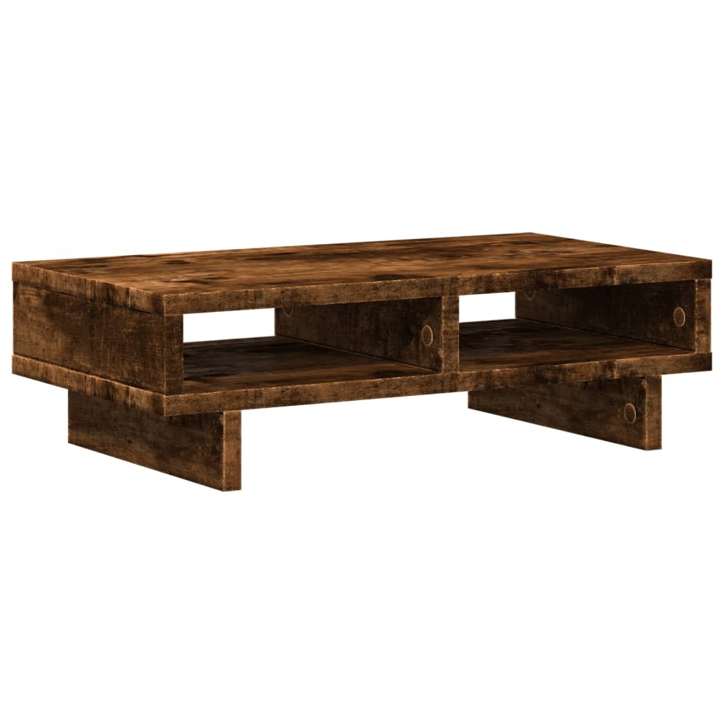 vidaXL füstös tölgy színű szerelt fa monitorállvány 50 x 27 x 15 cm