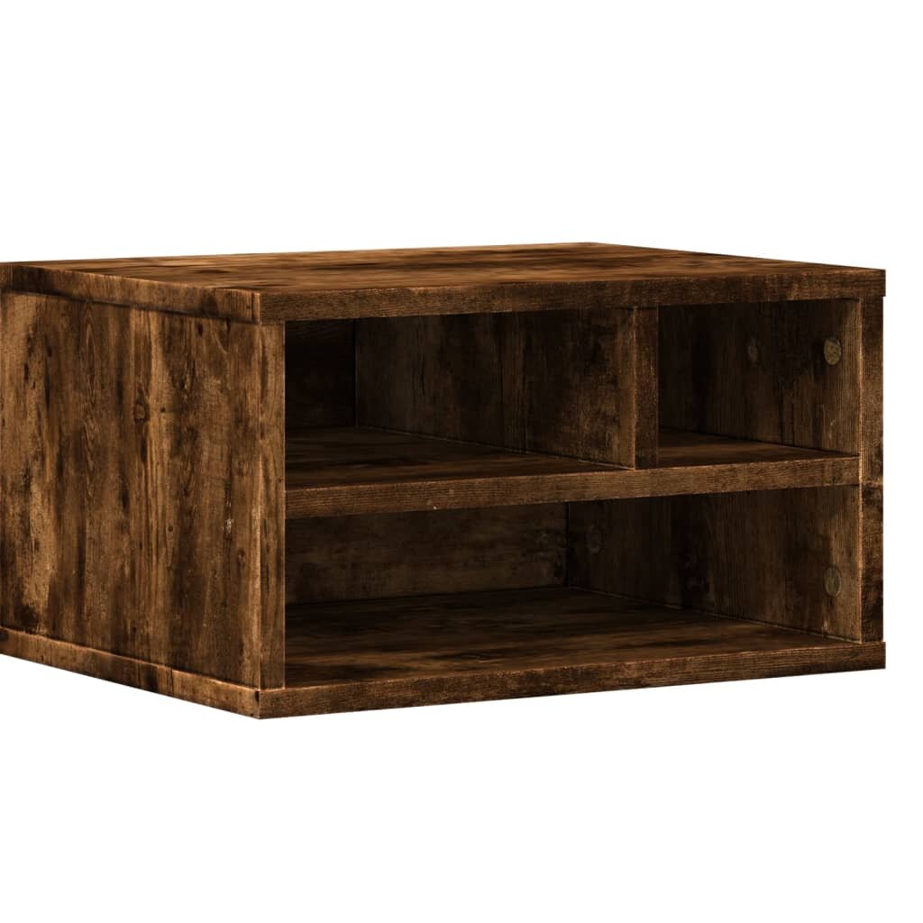 vidaXL füstös tölgy színű szerelt fa nyomtatóállvány 40 x 32 x 225 cm