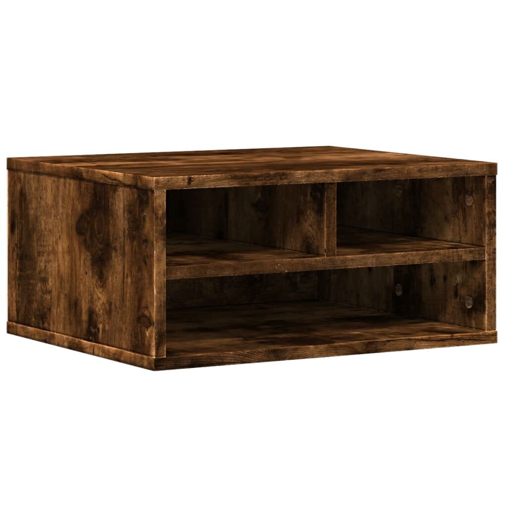 vidaXL füstös tölgy színű szerelt fa nyomtatóállvány 49 x 40 x 225 cm