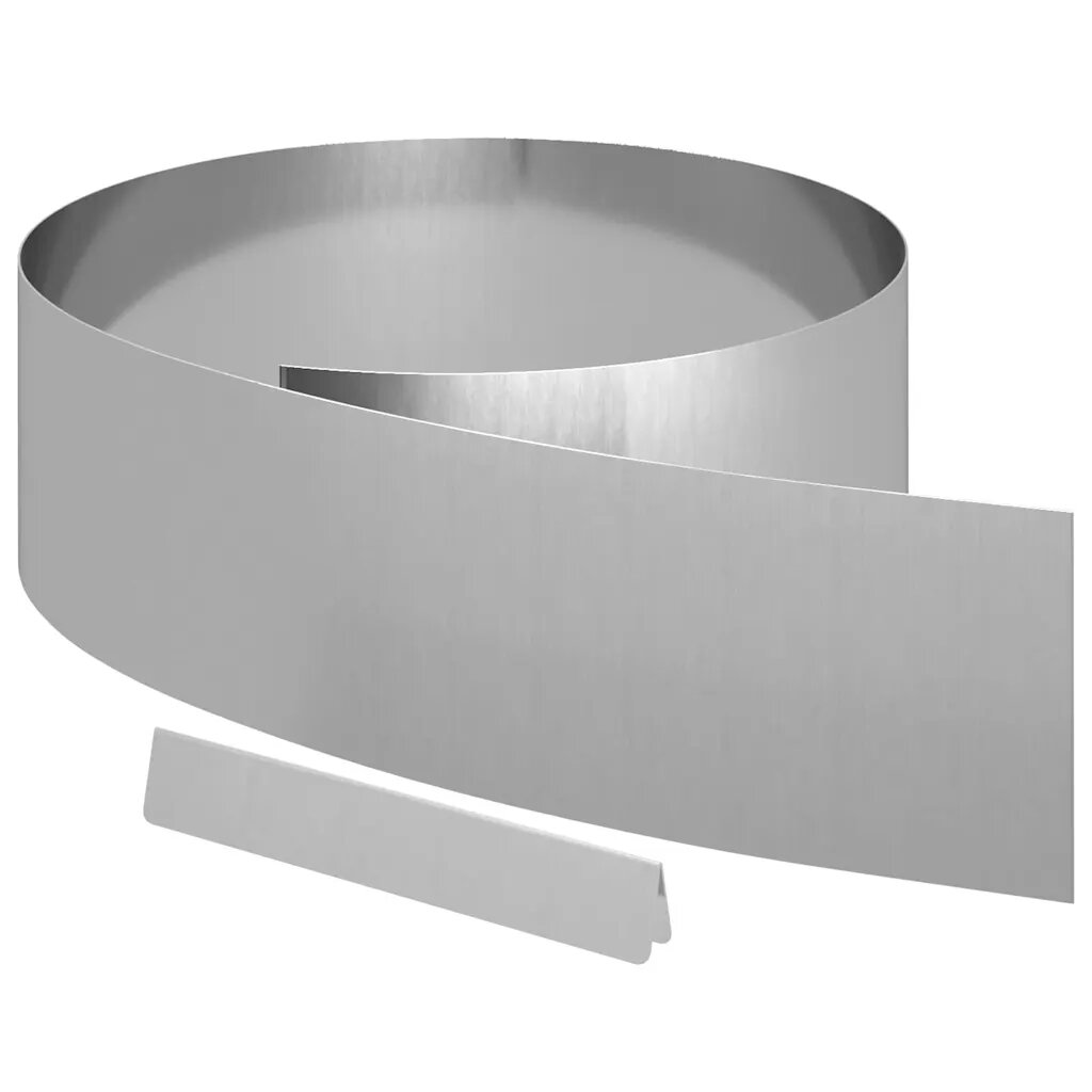 vidaXL Fűszegélyezés 450 x 20 cm Horganyzott acél Ezüst