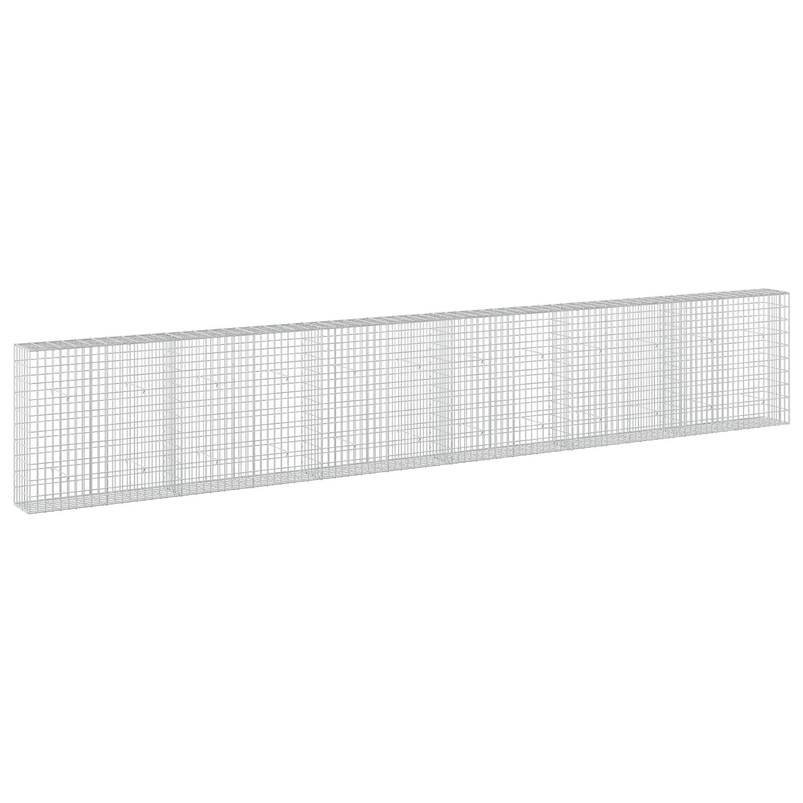 vidaXL Gabion 35 mm dróttal és 5x10 cm-es hálóval 600x30x100 cm