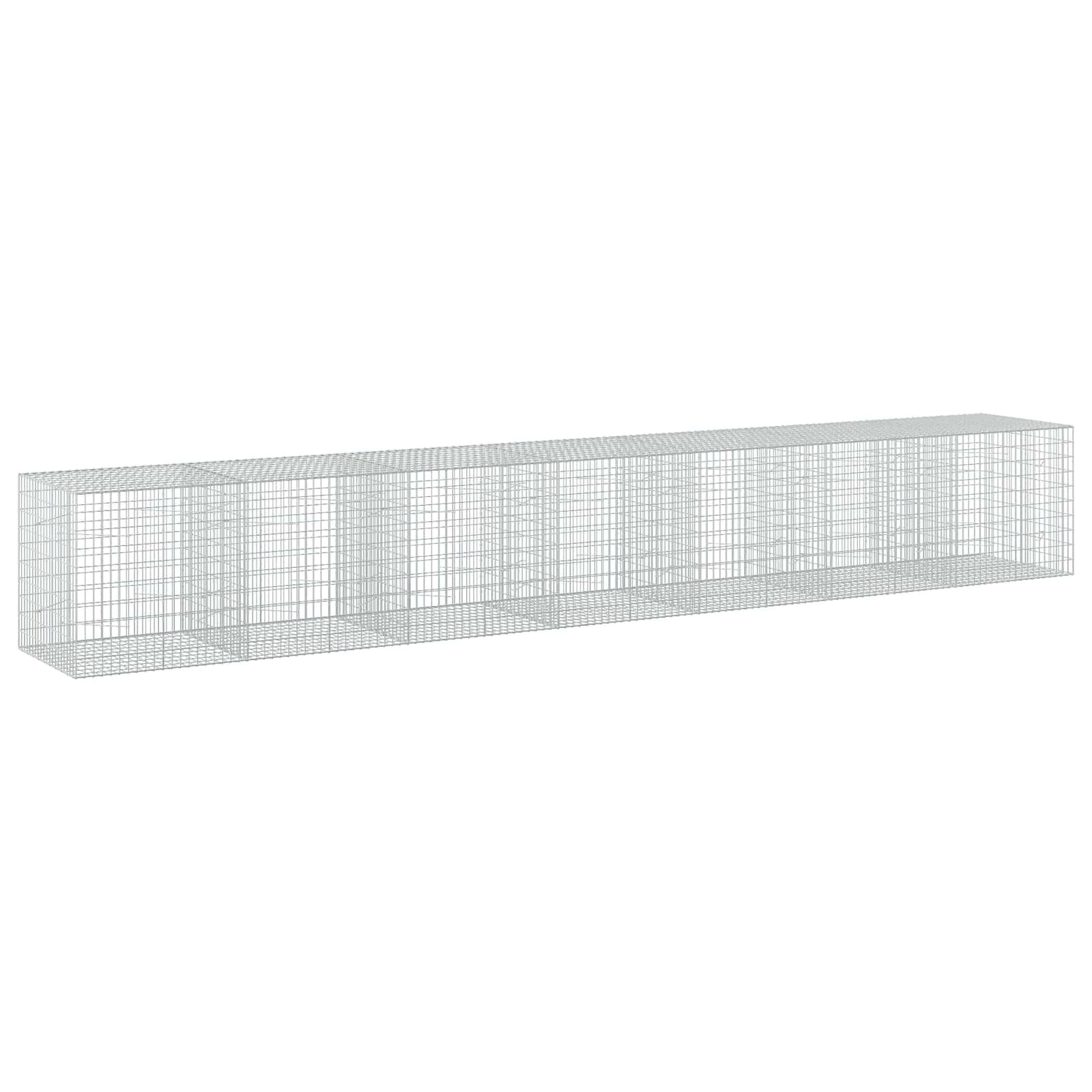 vidaXL Gabion 35 mm dróttal és 5x10 cm-es hálóval 700x100x100 cm