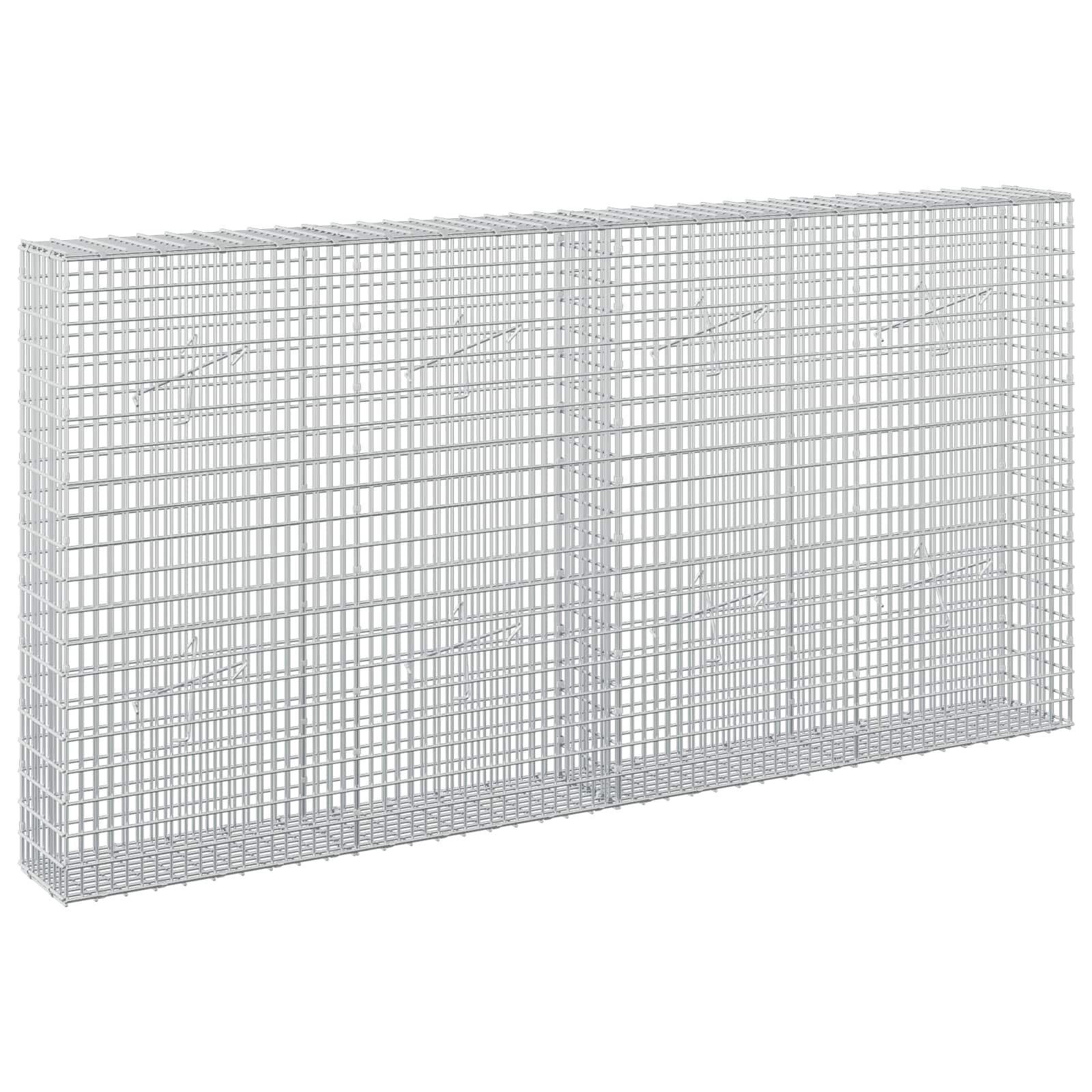 vidaXL Gabion 35 mm Dróttal és 5x25 cm Rácsos 200x20x100 cm