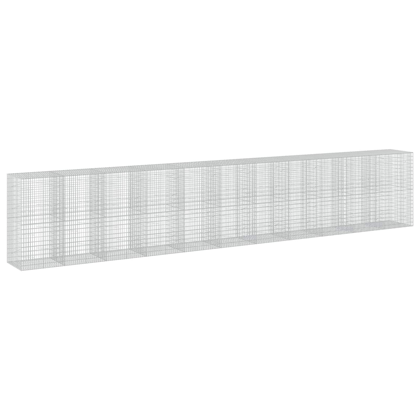 vidaXL Gabion 5 mm Dróttal és 5x10 cm Rácsos 1100x100x200 cm