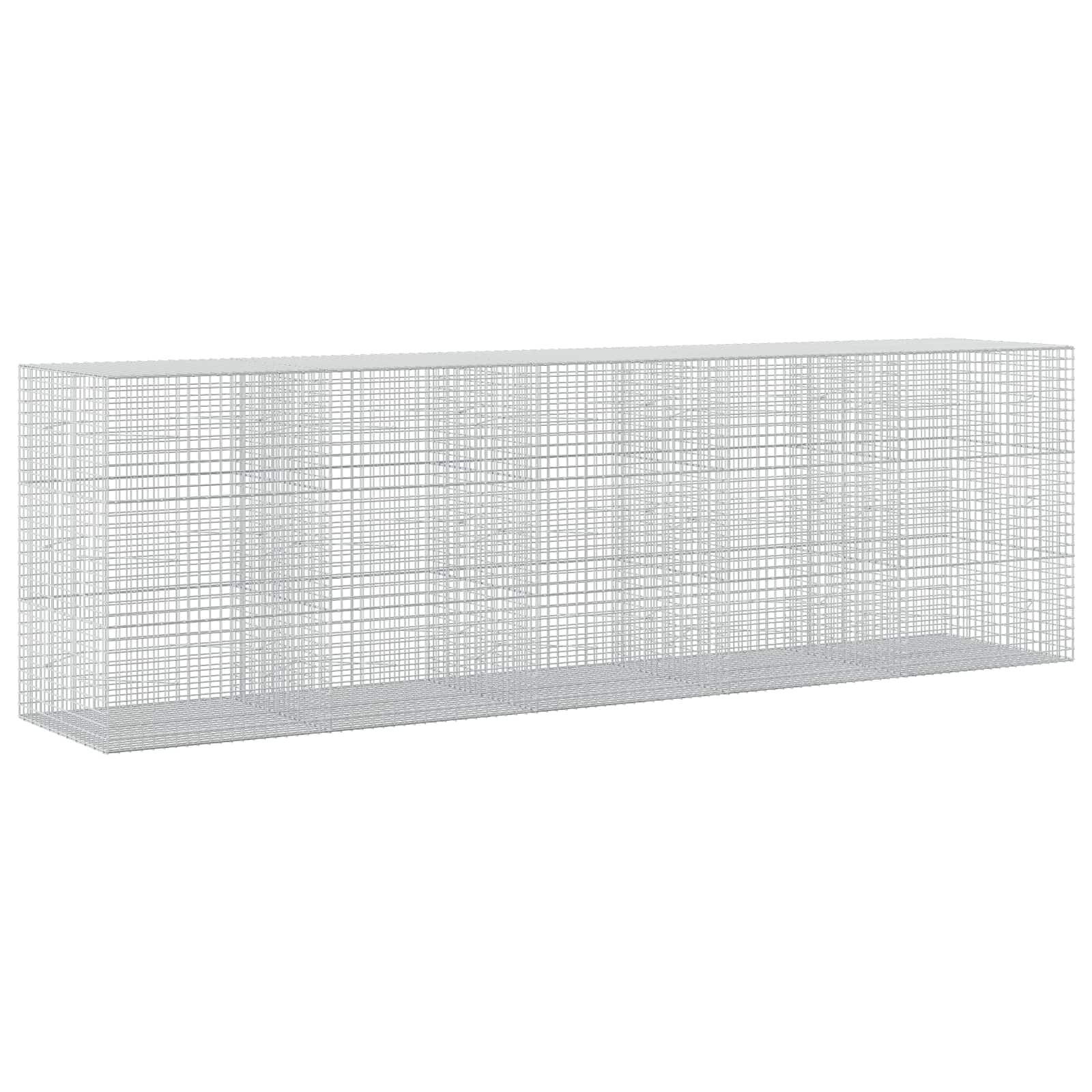 vidaXL Gabion 5 mm Dróttal és 5x5 cm Rácsos 500x100x150 cm