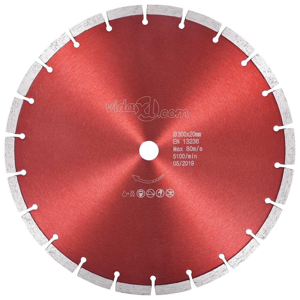vidaXL gyémánt vágókorong acéllal 300 mm