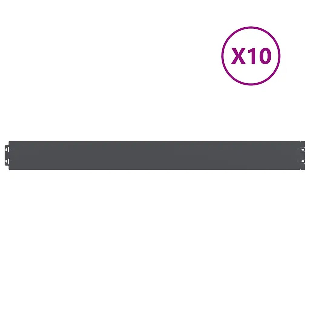 vidaXL Gyepszegélyek 10 db antracit 10x103 cm hidegen hengerelt acél