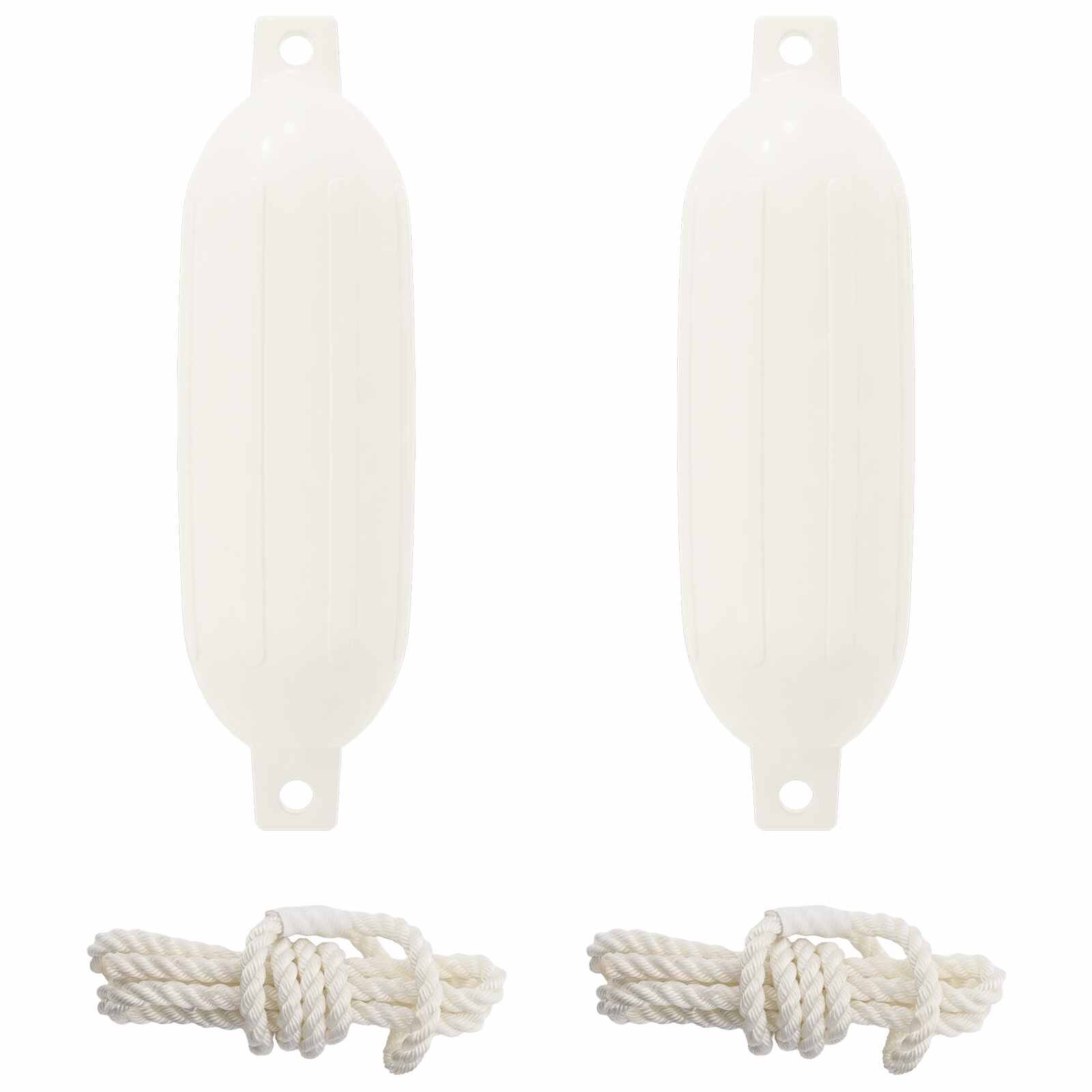 vidaXL Hajó 2 db Ø 11 x 40 cm Fehér PVC