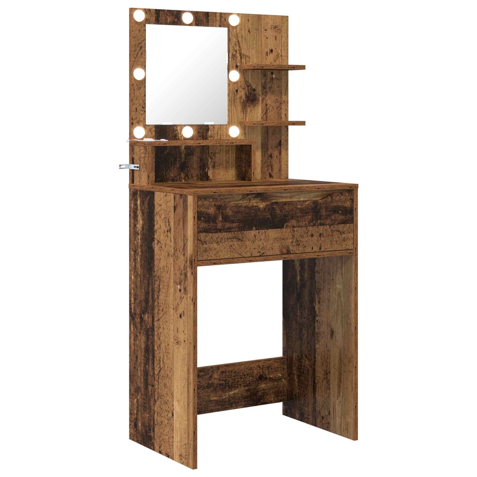 vidaXL Hálószobai Öltözködő Asztalok Antik Fa 60 x 395 x 135 cm