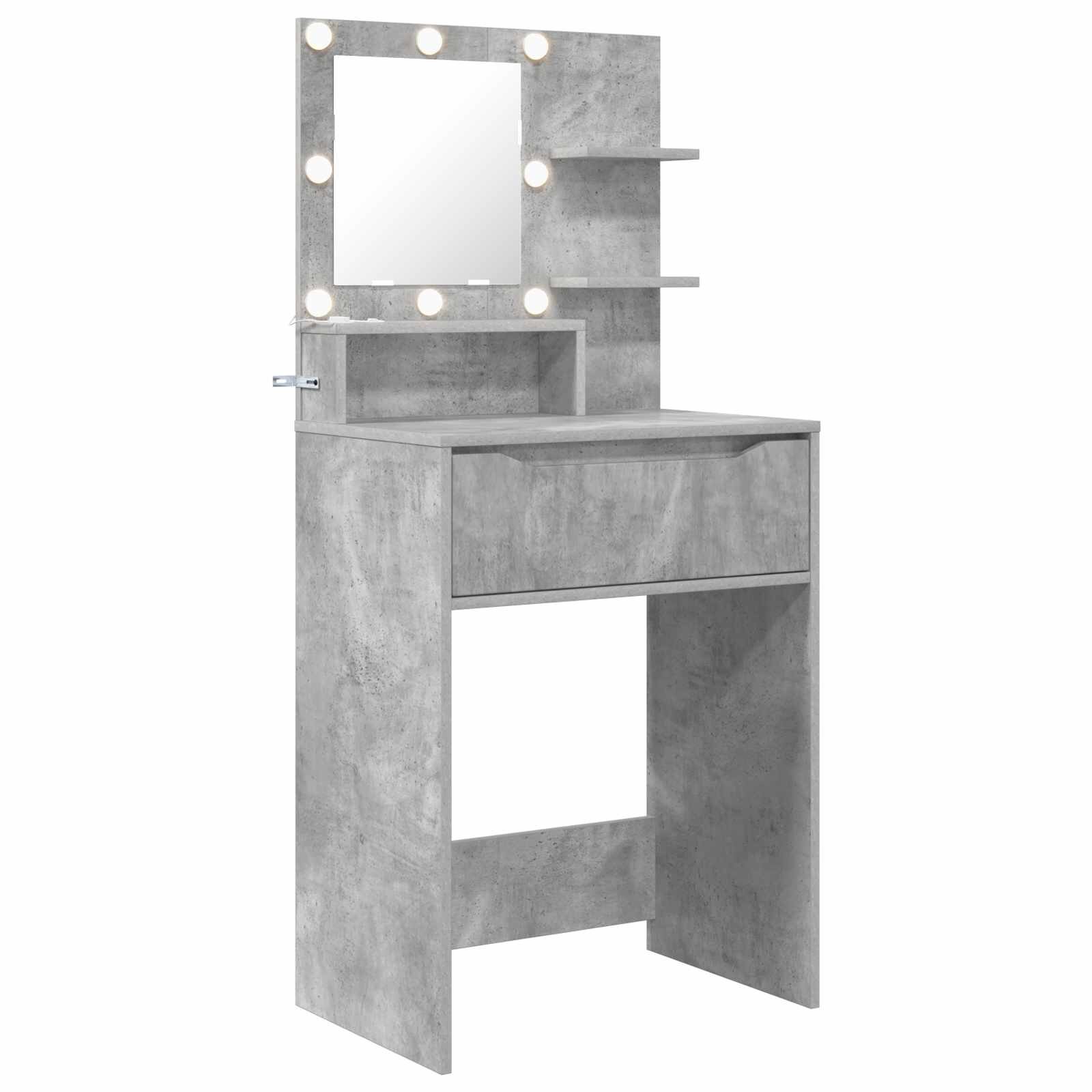 vidaXL Hálószobai Öltözködő Asztalok Beton Szürke 80 x 396 x 135 cm