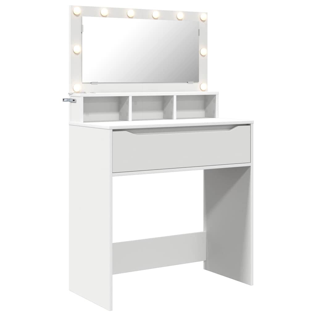 vidaXL Hálószobai Öltözködő Asztalok Fehér 80 x 395 x 135 cm