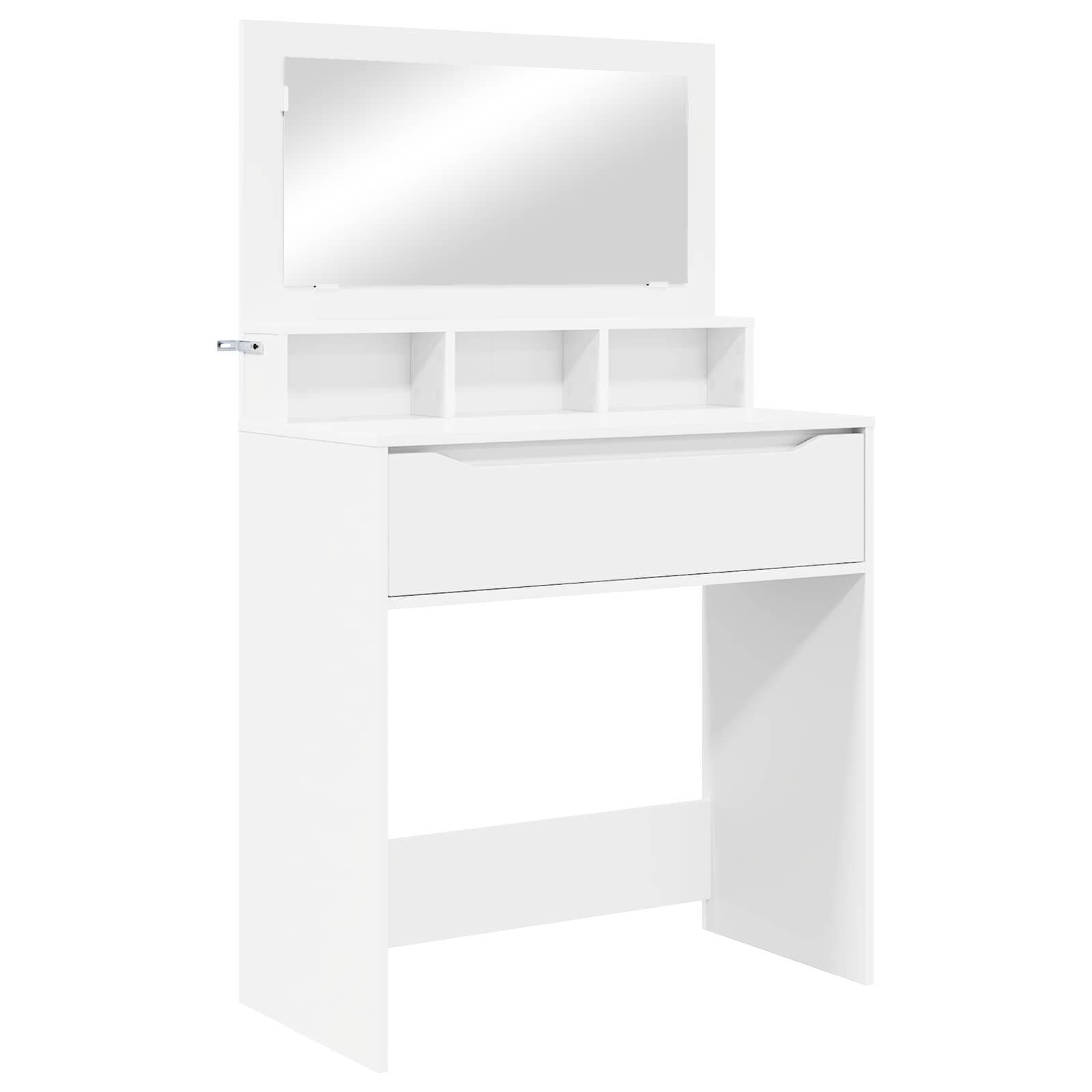 vidaXL Hálószobai Öltözködő Asztalok Fehér 80 x 396 x 135 cm
